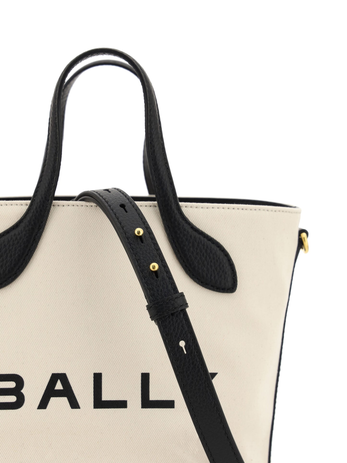 Bally Elegant Monogram Bucket Bag in Black &amp; White