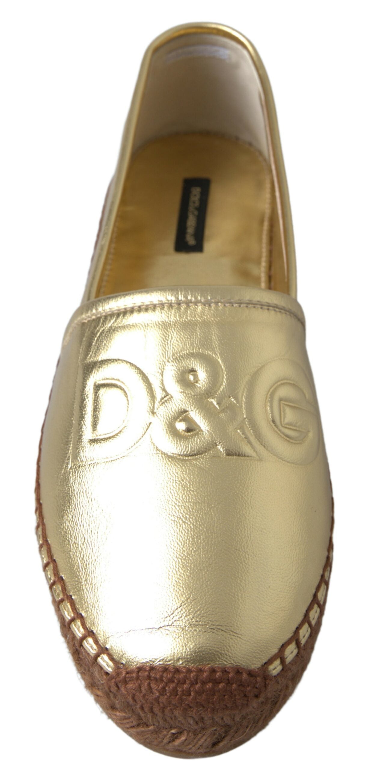 Dolce &amp; Gabbana Golden Elegance -nahkaiset espadrillit