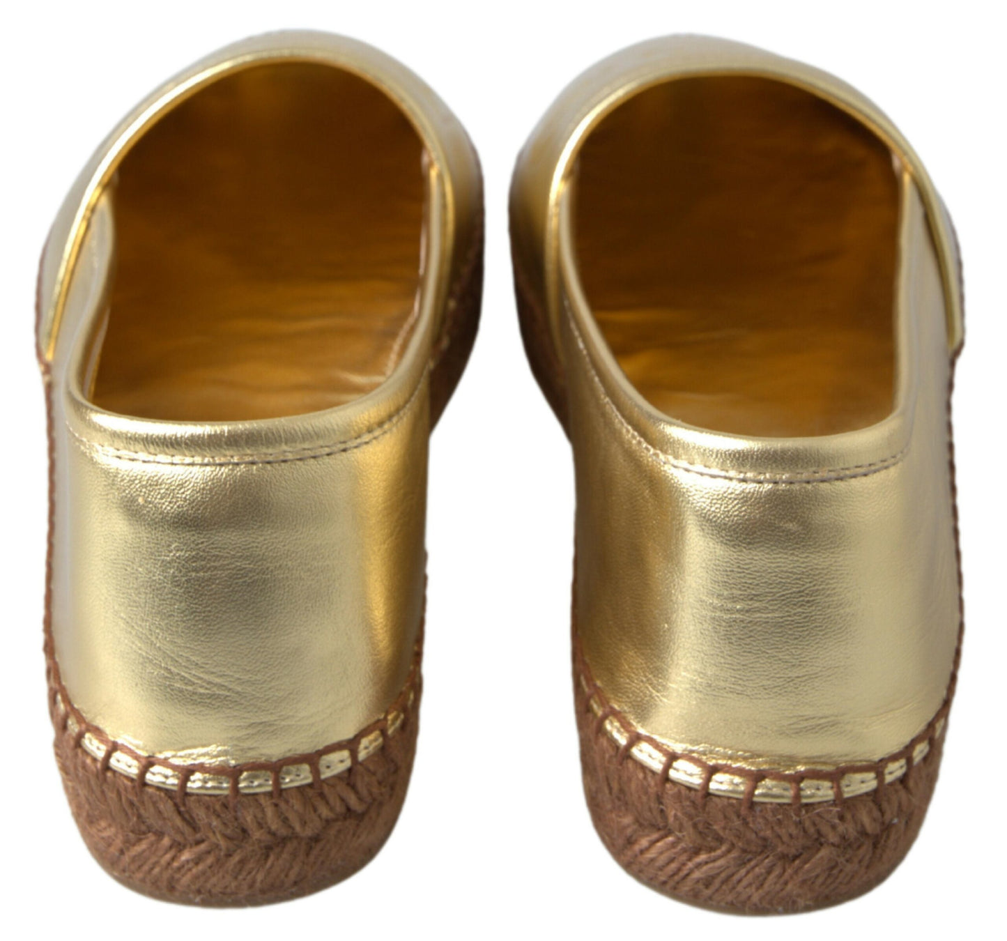 Dolce &amp; Gabbana Golden Elegance -nahkaiset espadrillit