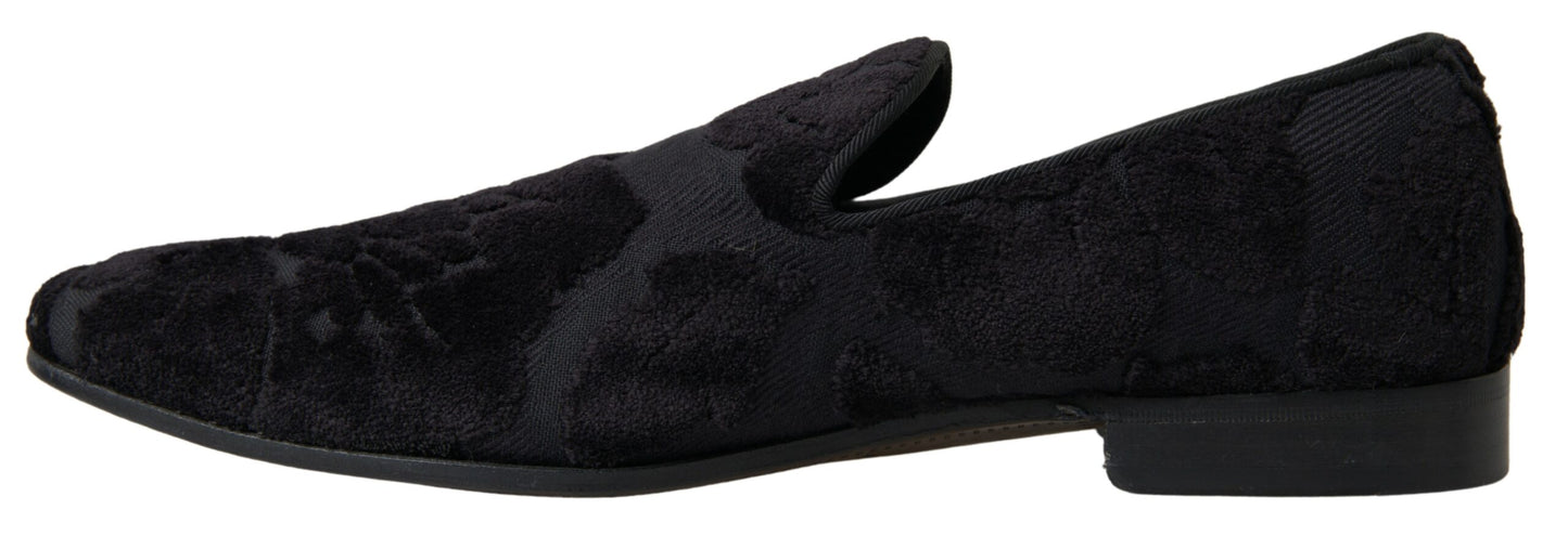 Dolce &amp; Gabbana Exquisite Black Vintage Loafers for Men