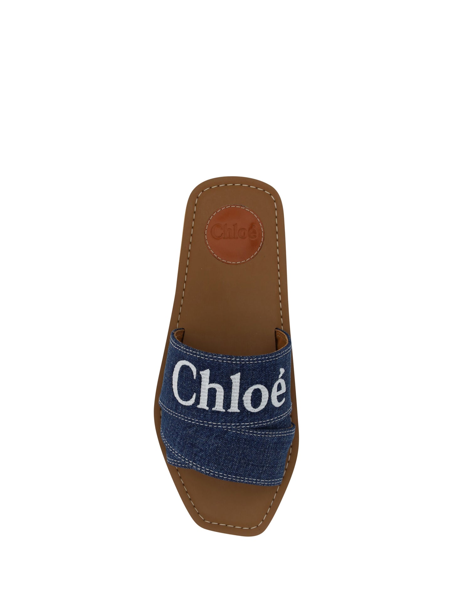 Chloé Lush Cotton Woody Slide sandaalit farkkusininen