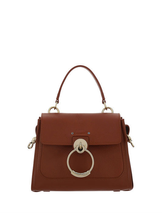 Chloé Elegant shoulder bag in brown calf leather in sepia