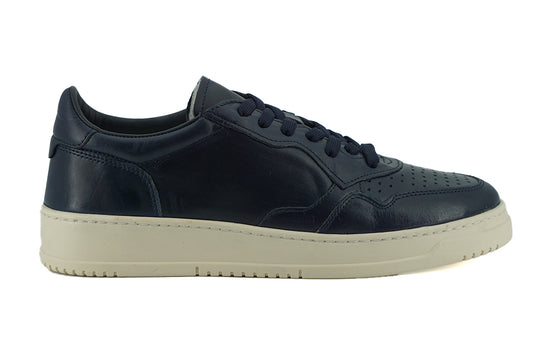 Saxone of Scotland Elegant Navy Leather Sneakers