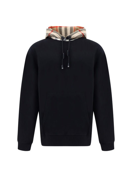 Burberry Eleganter schwarzer Samuel-Hoodie in Übergröße