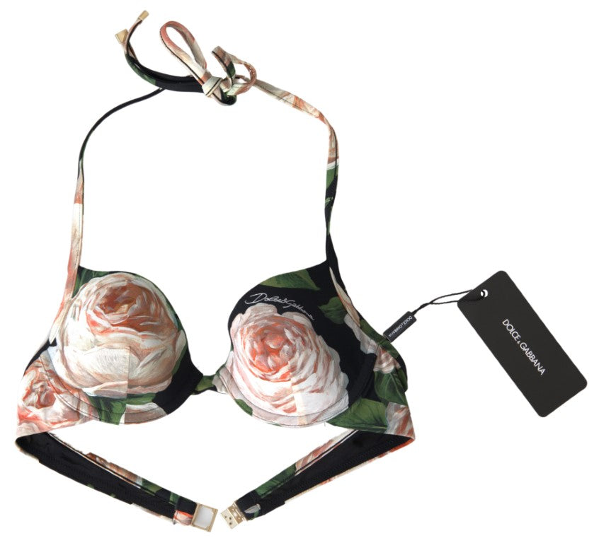 Dolce &amp; Gabbana Floral Elegance Elastic Bikini Top