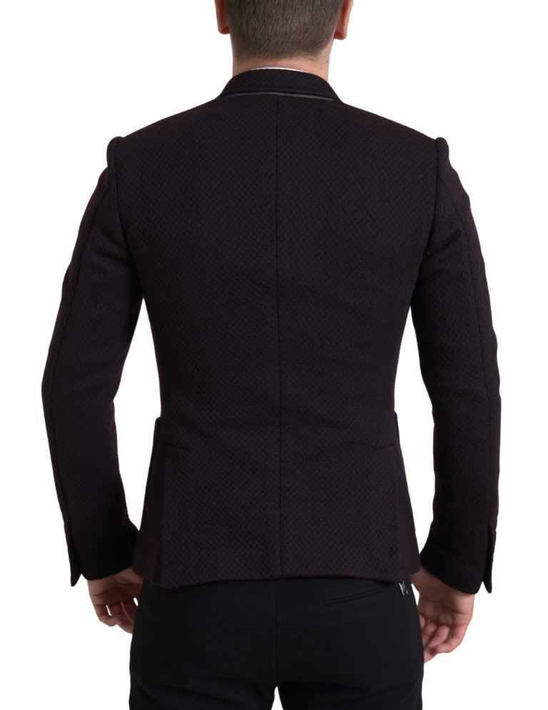 Dolce &amp; Gabbana Elegant purple double-breasted wool blazer