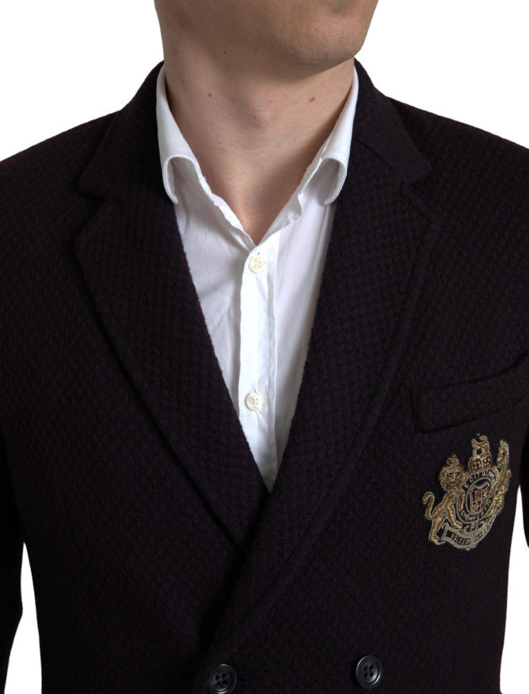 Dolce &amp; Gabbana Elegant purple double-breasted wool blazer