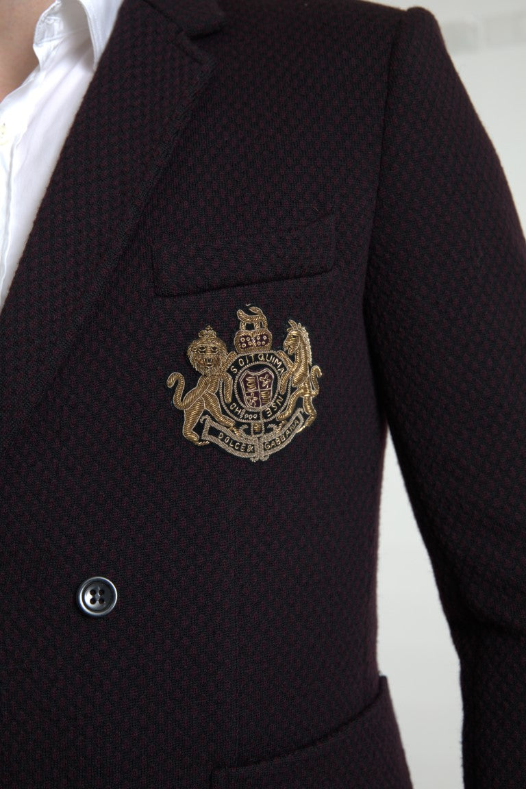 Dolce &amp; Gabbana Elegant purple double-breasted wool blazer