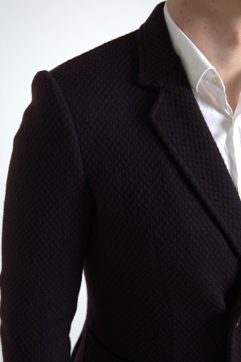 Dolce &amp; Gabbana Elegant purple double-breasted wool blazer