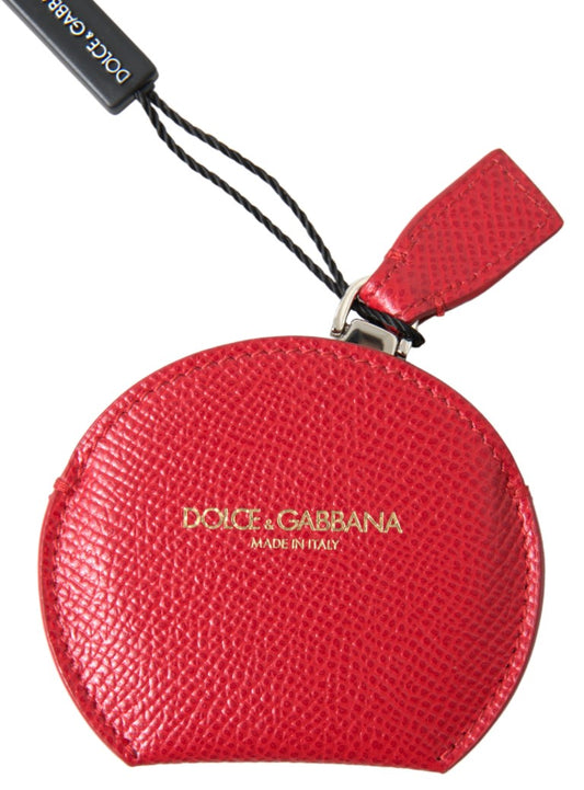 Dolce & Gabbana Eleganter roter Leder-Spiegelhalter