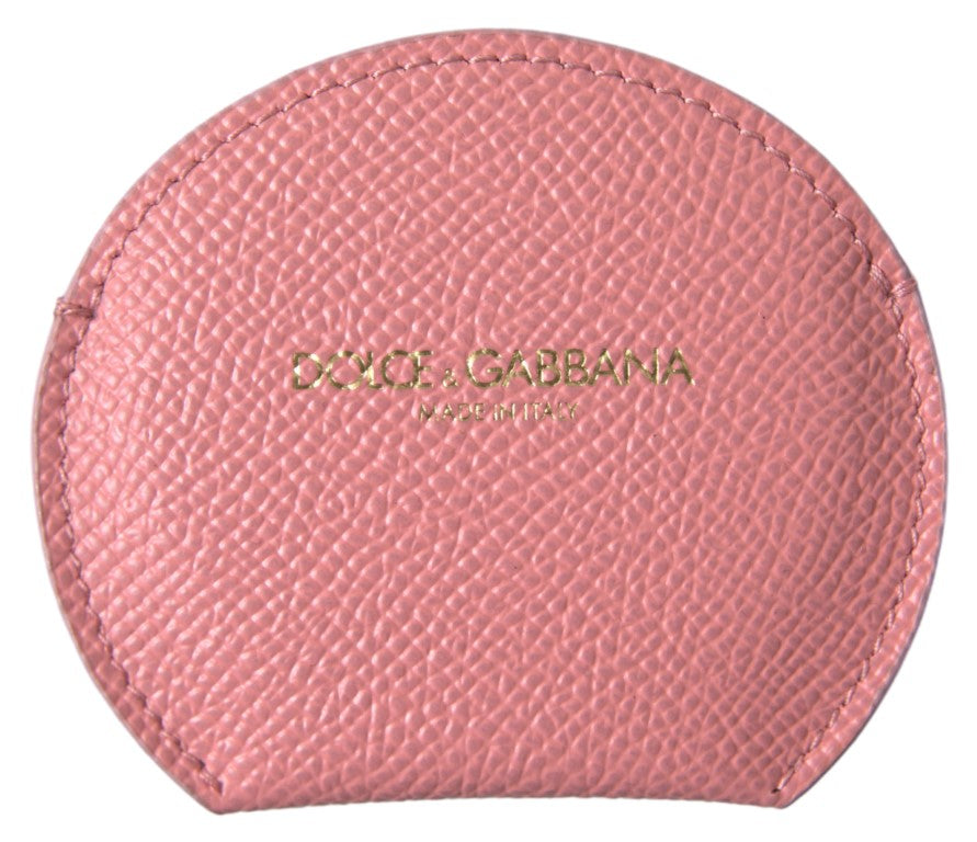 Dolce & Gabbana Schicker rosa Handspiegelhalter aus Leder