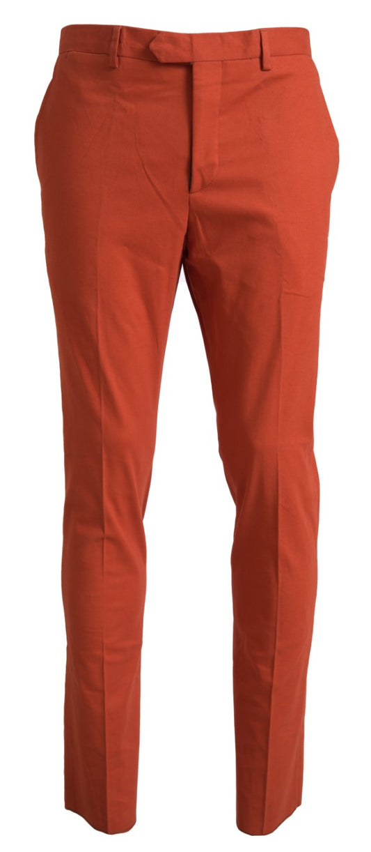 BENCIVENGA Elegant orange trousers made of pure cotton