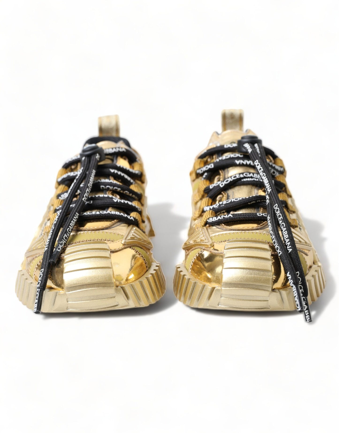 Dolce &amp; Gabbana Shiny Gold Luxury Sneakers