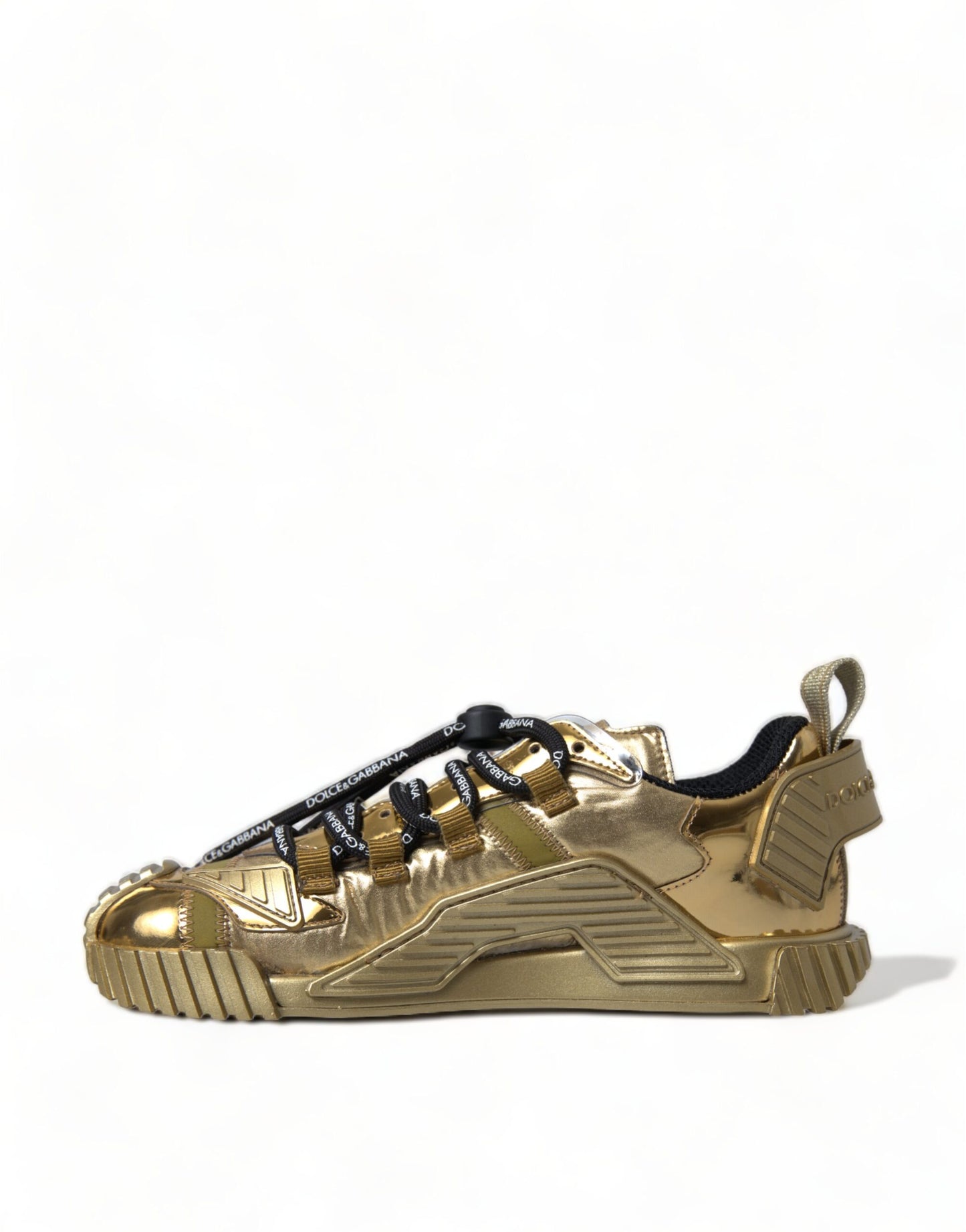 Dolce &amp; Gabbana Shiny Gold Luxury Sneakers