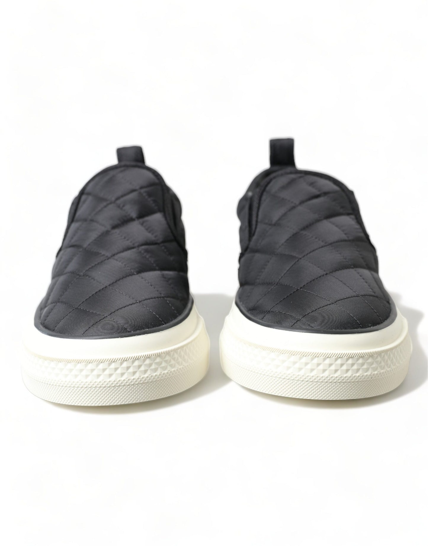 Dolce &amp; Gabbana Elegant quilted black canvas sneakers