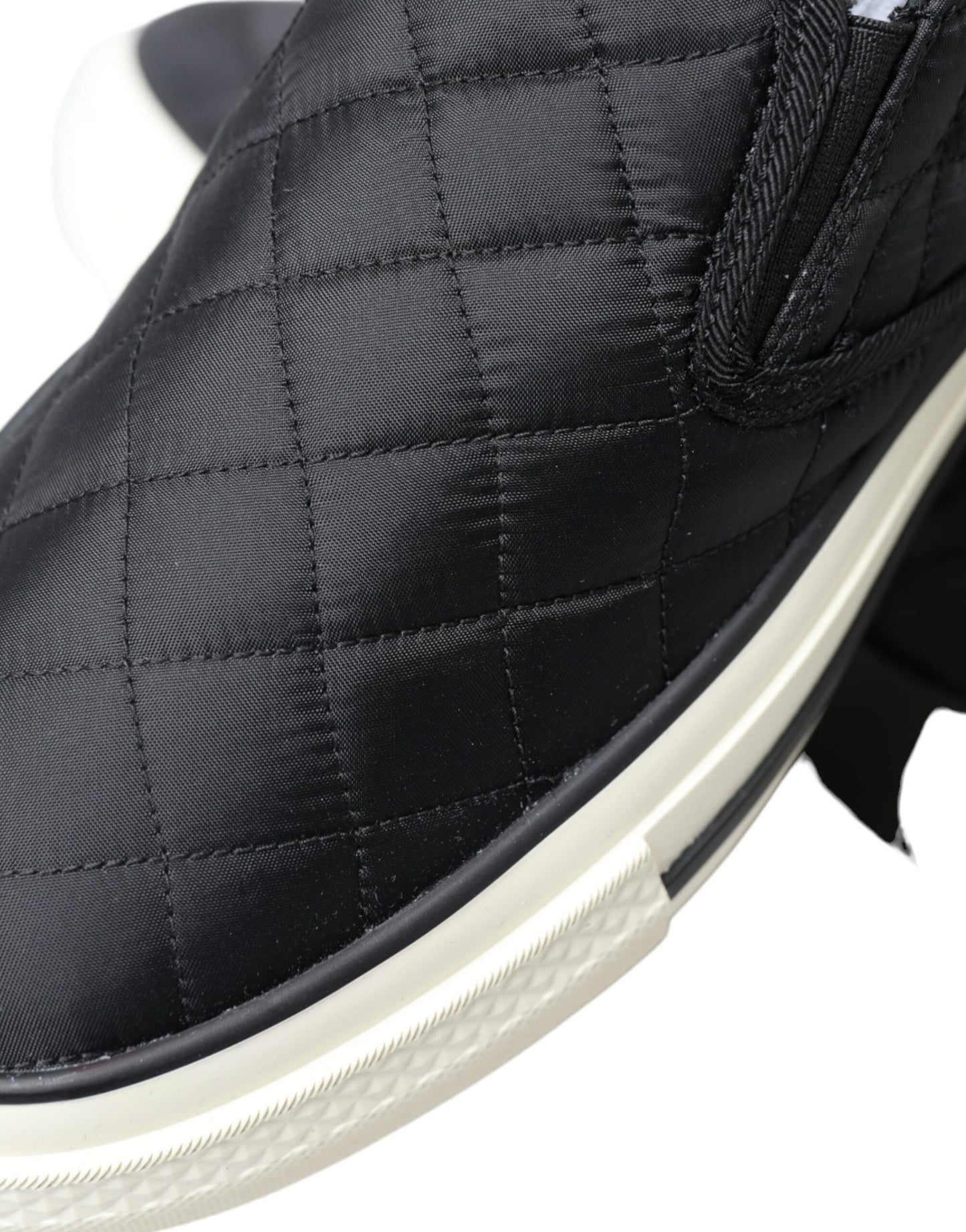 Dolce &amp; Gabbana Elegant quilted black canvas sneakers