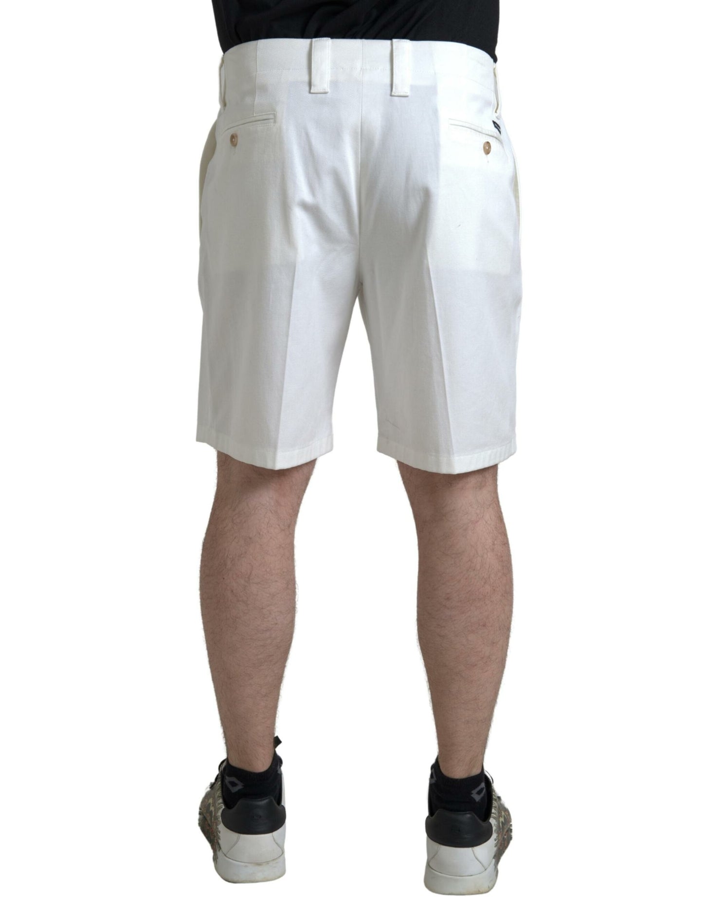 Dolce & Gabbana Elegante weiße Bermuda Denim Shorts