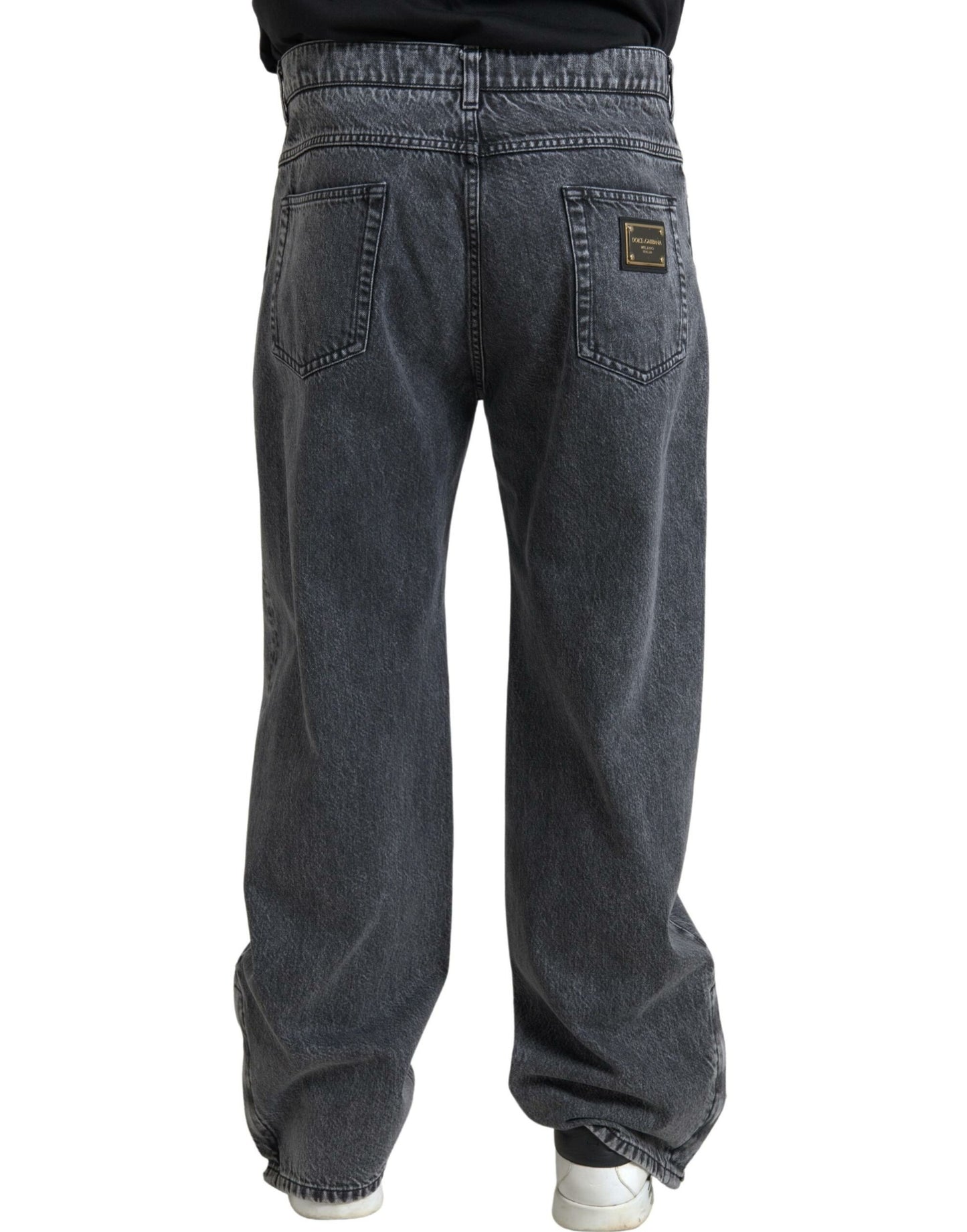 Dolce &amp; Gabbana Elegant dark grey straight denim jeans