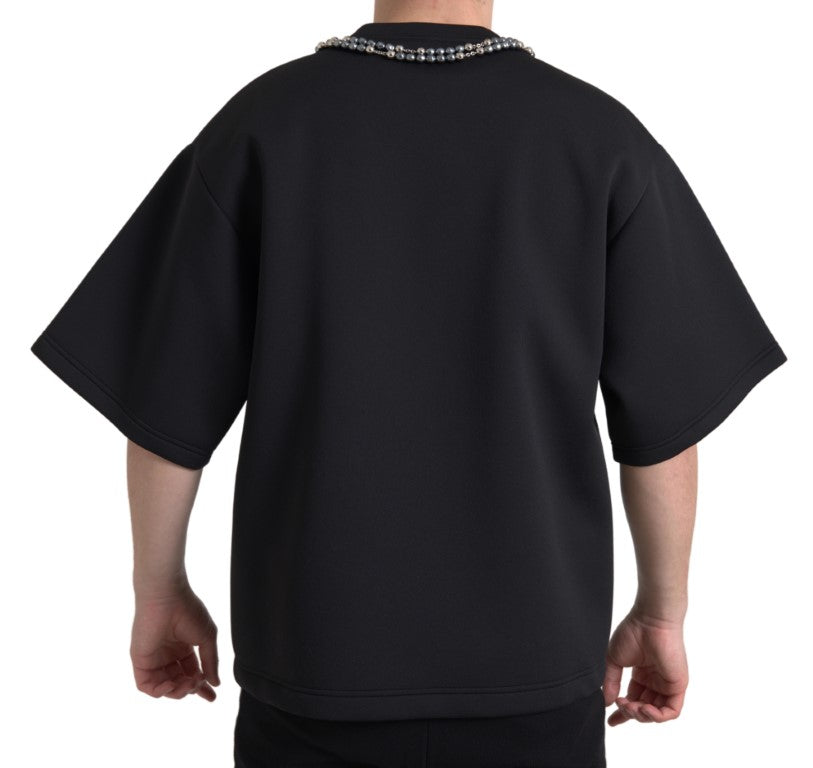 Dolce &amp; Gabbana Casual T-Shirt with Embellished Neckline