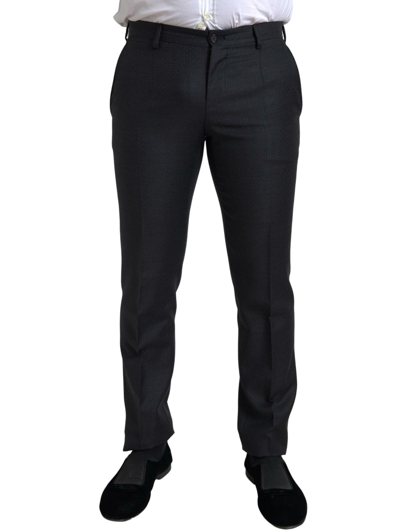 Dolce &amp; Gabbana Elegant Black Martini Slim Fit -puku 3-osainen