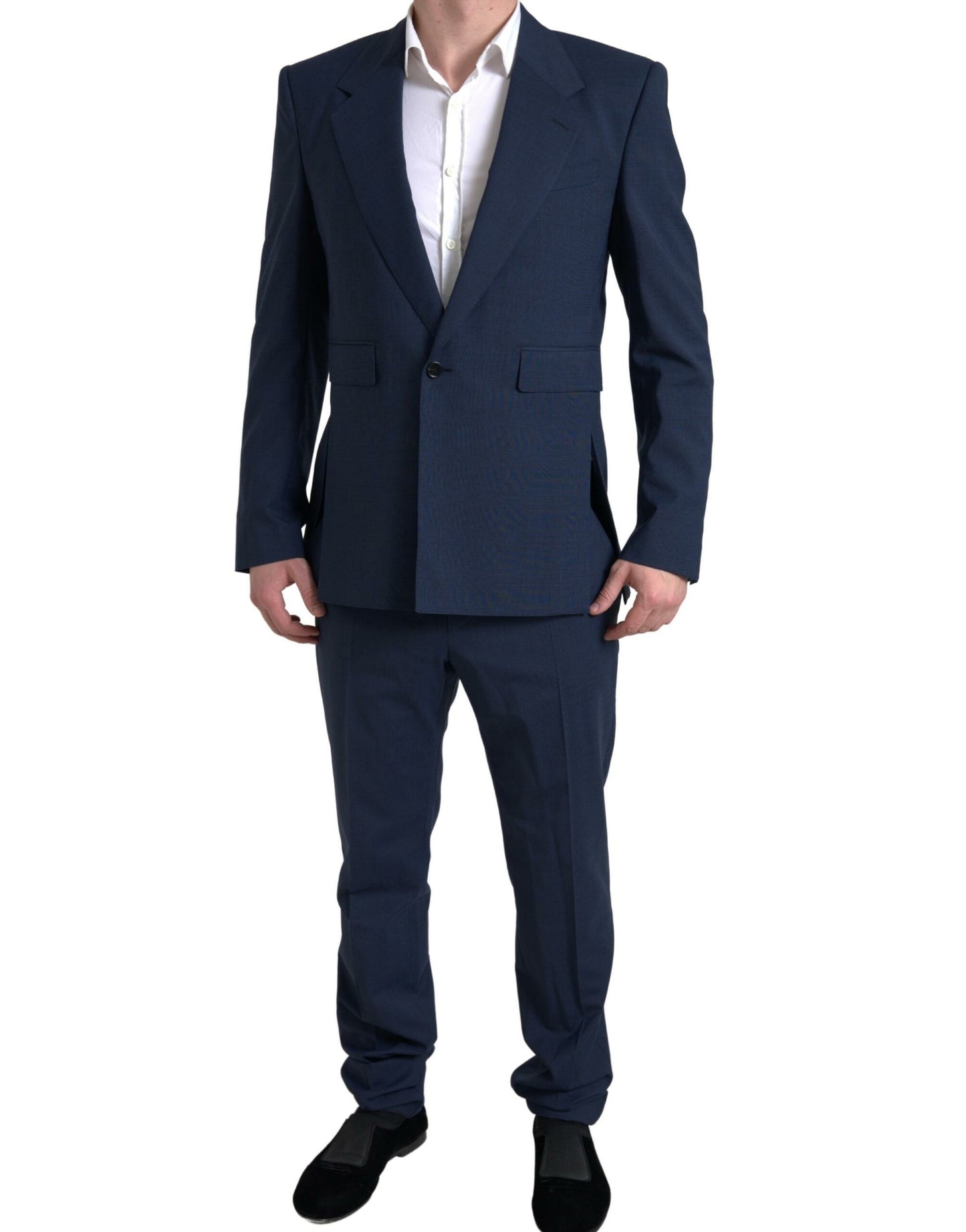 Dolce & Gabbana Eleganter zweiteiliger blauer Slim Fit-Anzug