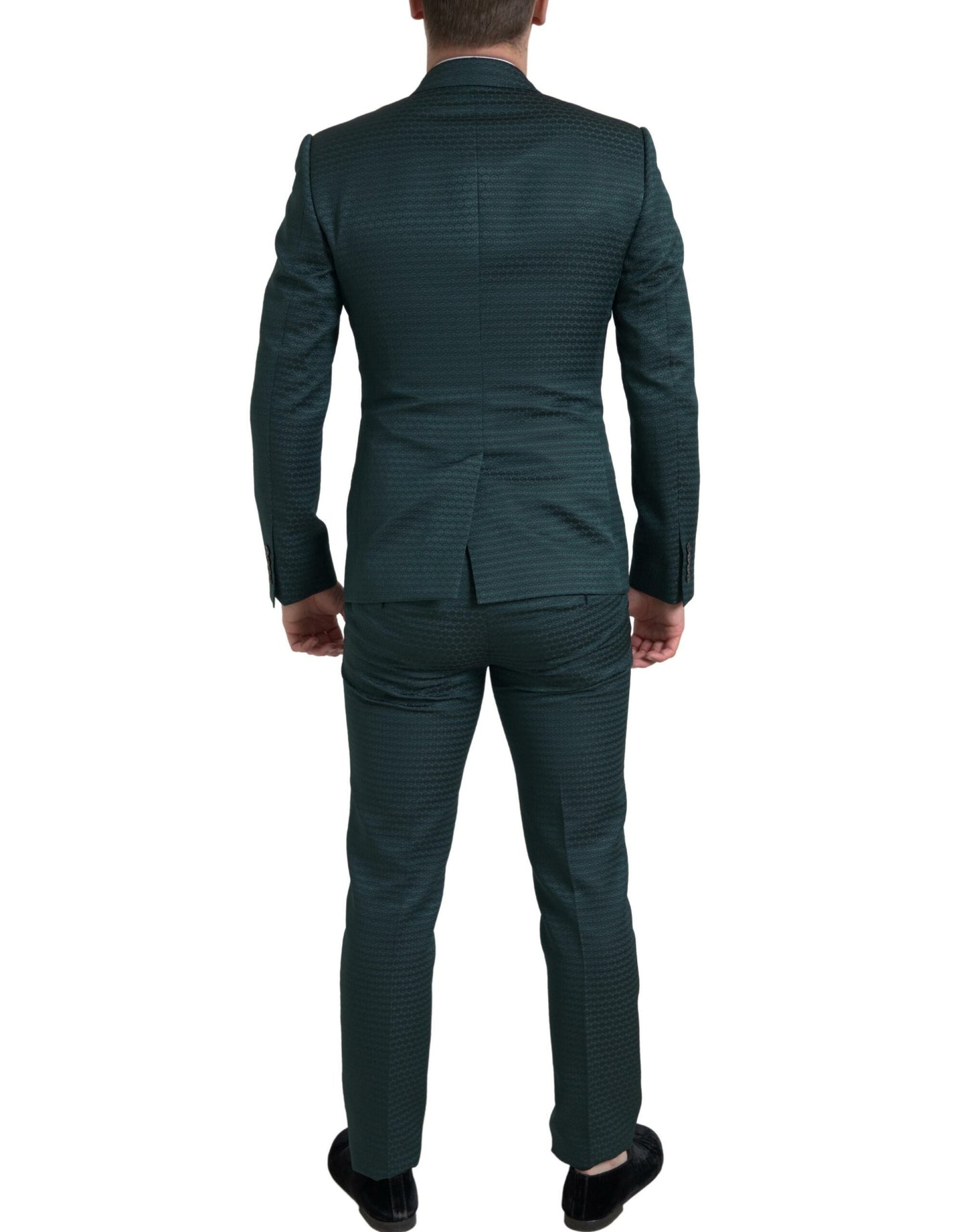 Dolce & Gabbana Emerald Elegance Slim Fit Anzug 3-teilig