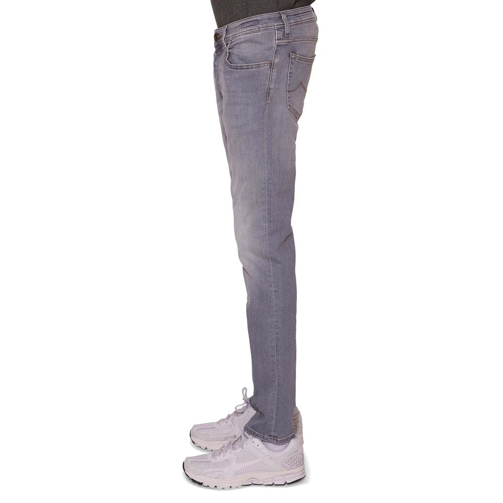 Jacob Cohen Plain grey stretch denim with slim fit