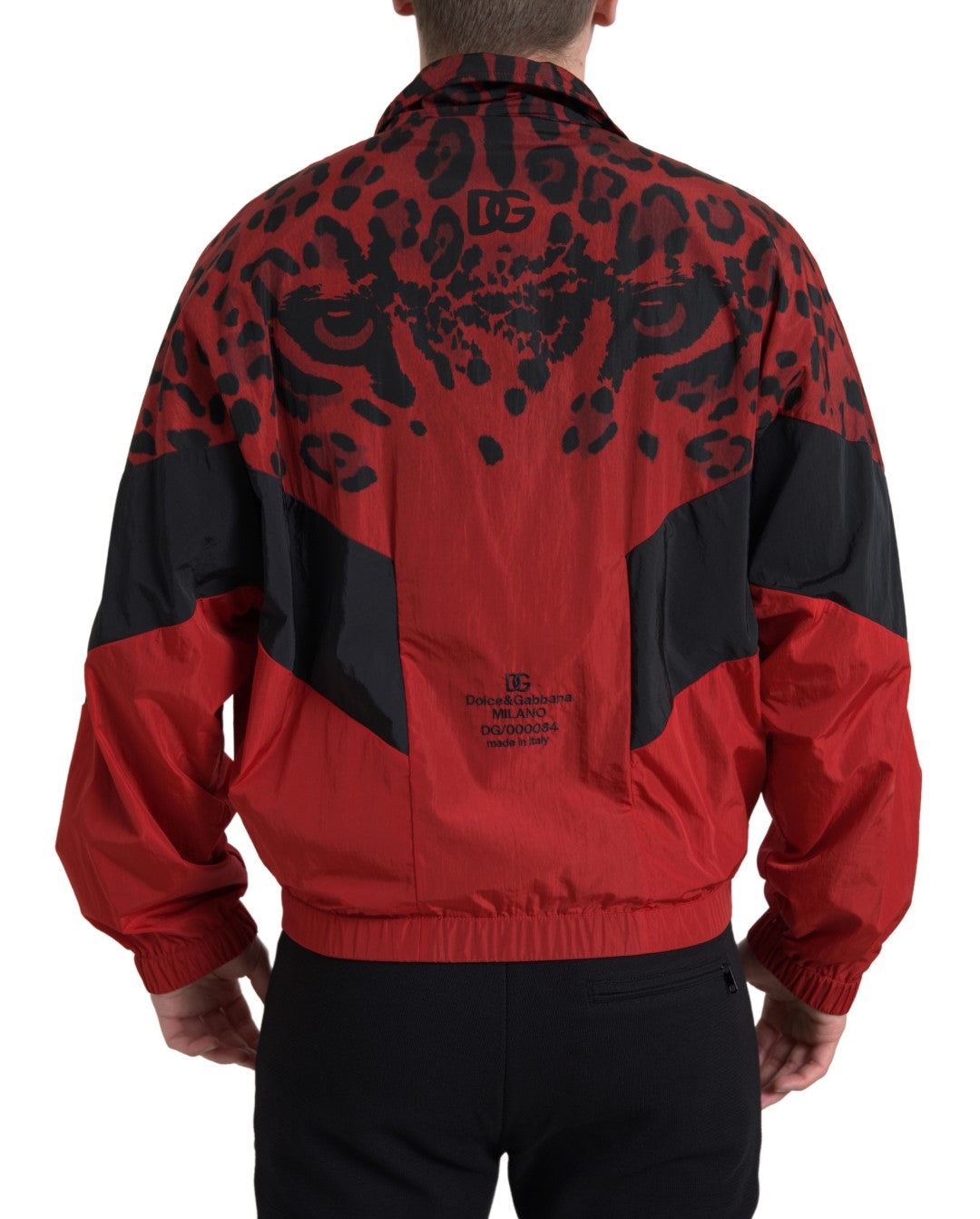 Dolce &amp; Gabbana Red Leopard Zip Up Cardigan