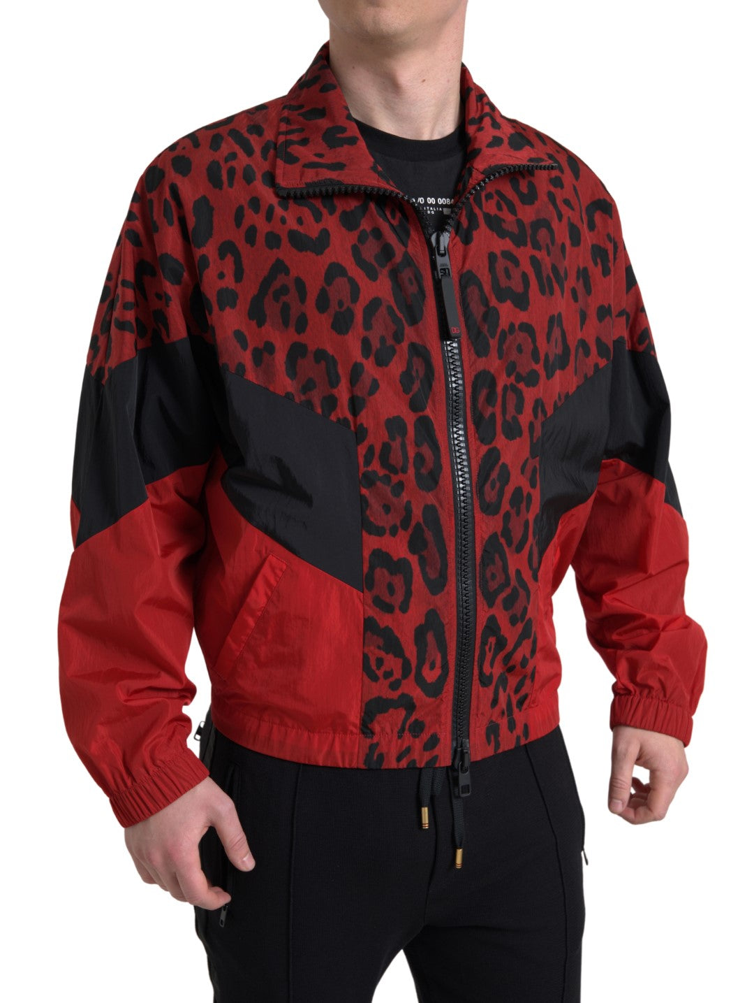 Dolce &amp; Gabbana Red Leopard Zip Up Cardigan