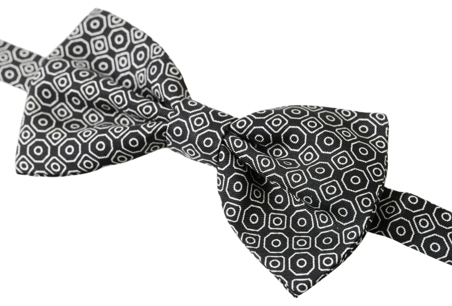 Dolce &amp; Gabbana Elegant Silk Bow Tie in Black and White