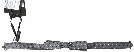 Dolce &amp; Gabbana Elegant Gray Silk Bow Tie