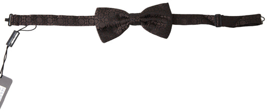 Dolce &amp; Gabbana Elegant brown silk bow tie