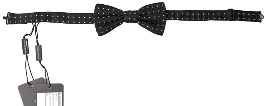 Dolce &amp; Gabbana Elegant Black Silk Bow Tie