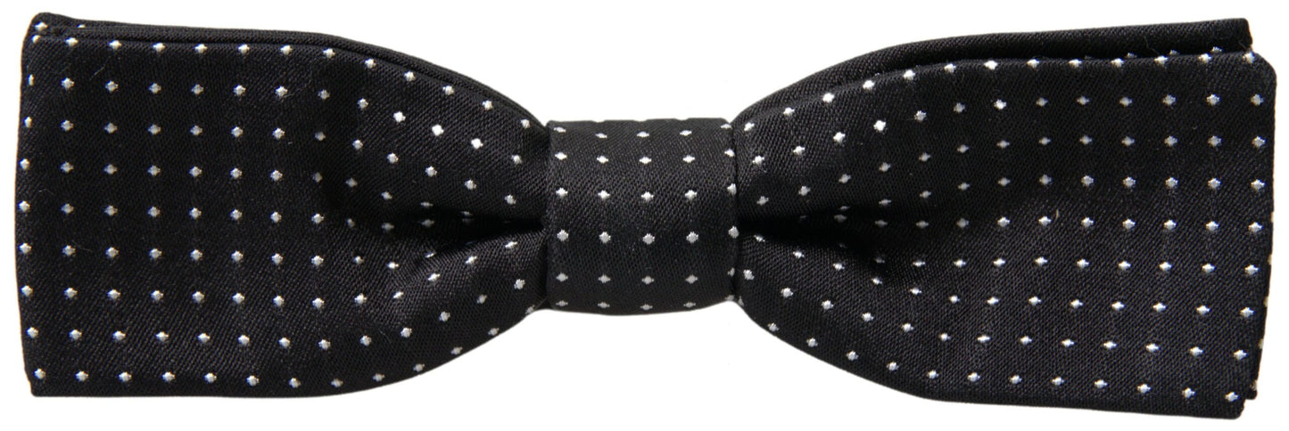 Dolce &amp; Gabbana Elegant Black Silk Bow Tie