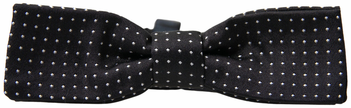 Dolce &amp; Gabbana Elegant Black Silk Bow Tie