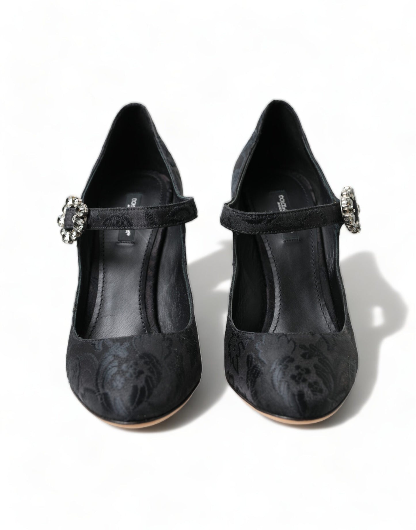 Dolce &amp; Gabbana Chic Black Brocade Mary Janes Pumps