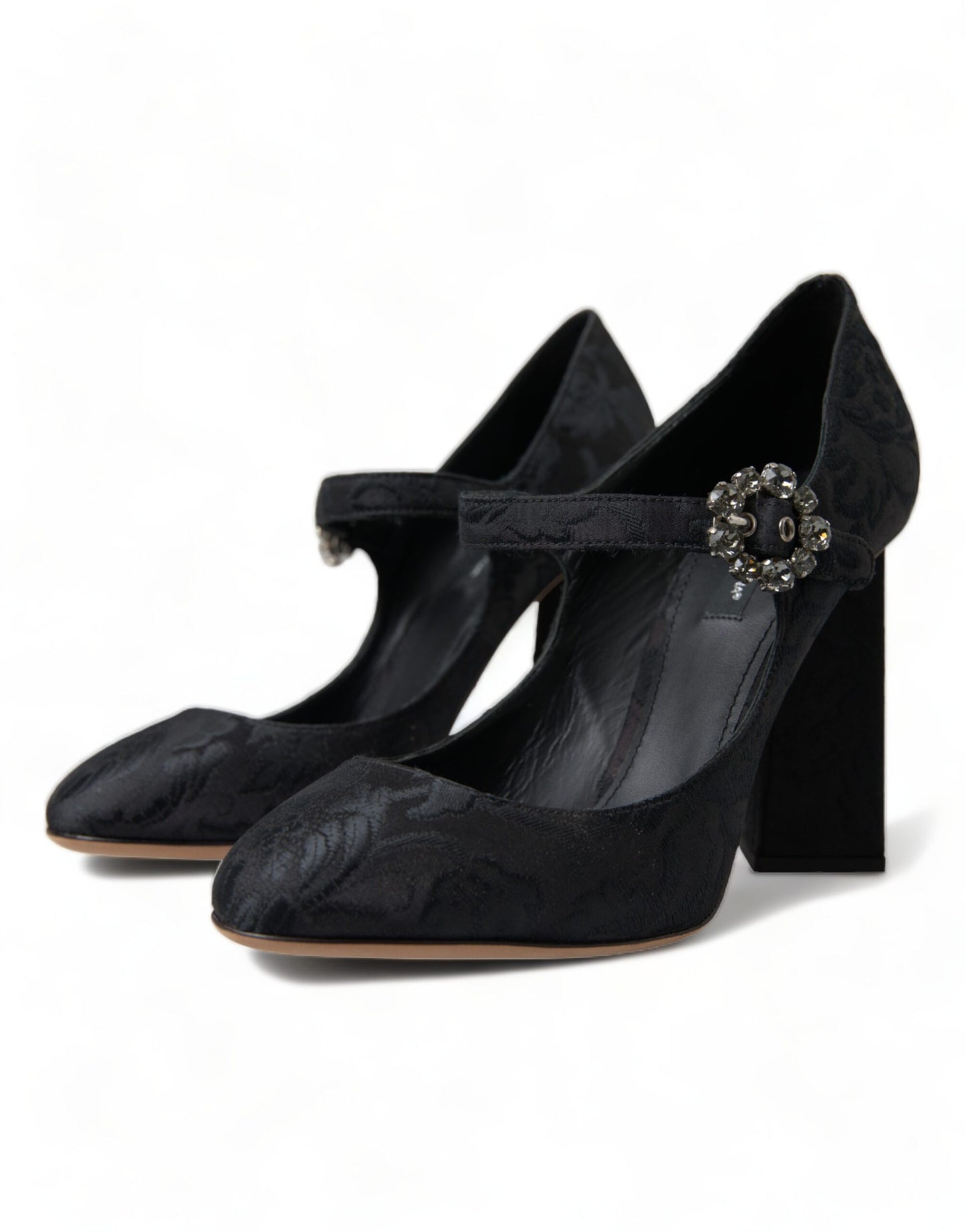 Dolce &amp; Gabbana Chic Black Brocade Mary Janes Pumps