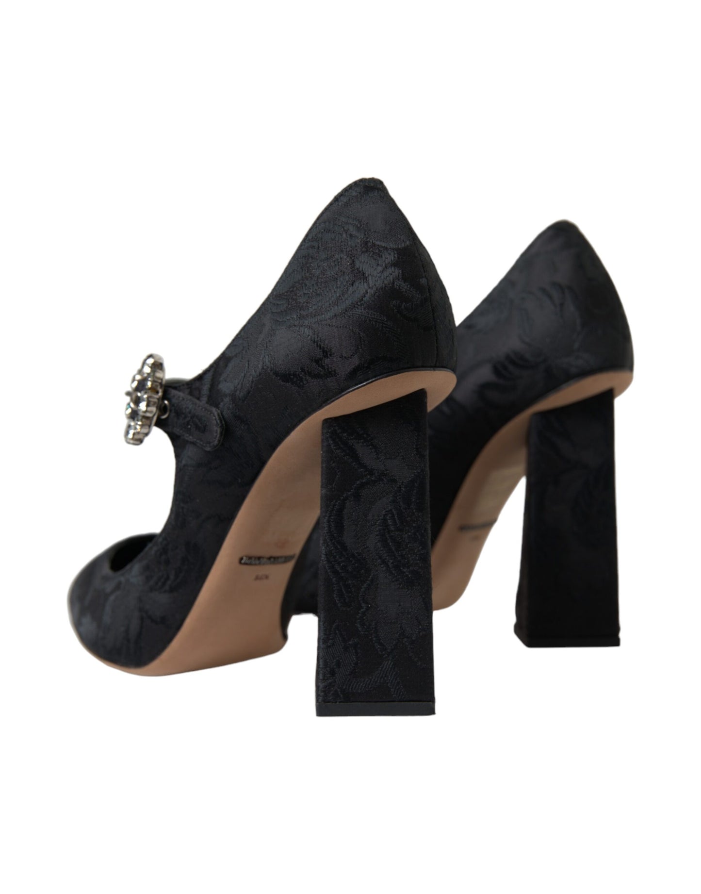 Dolce &amp; Gabbana Chic Black Brocade Mary Janes Pumps