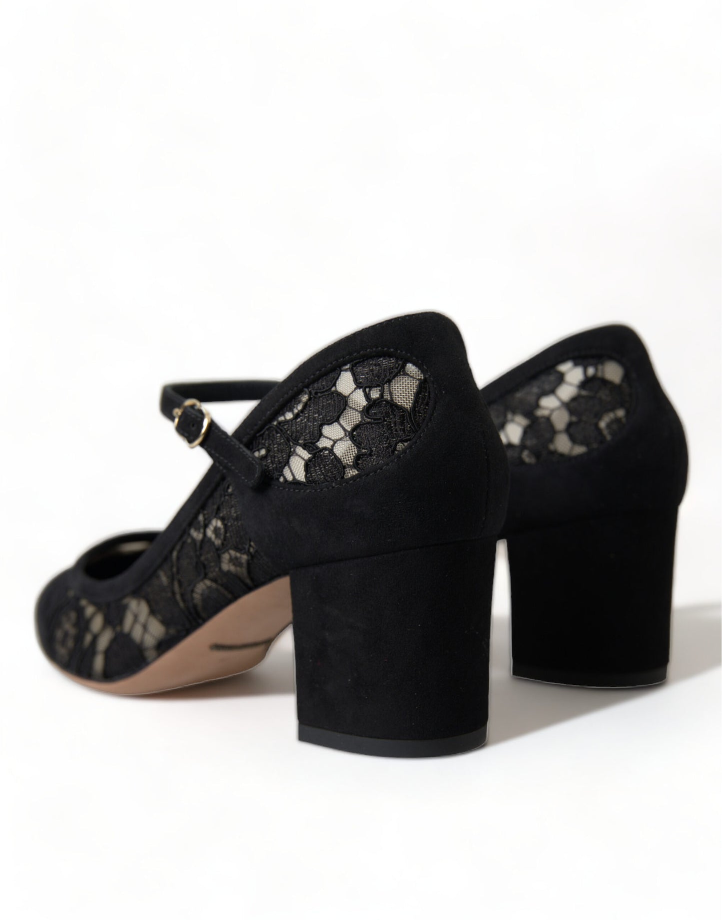 Dolce &amp; Gabbana Elegant Suede Mary Jane Heels with Point