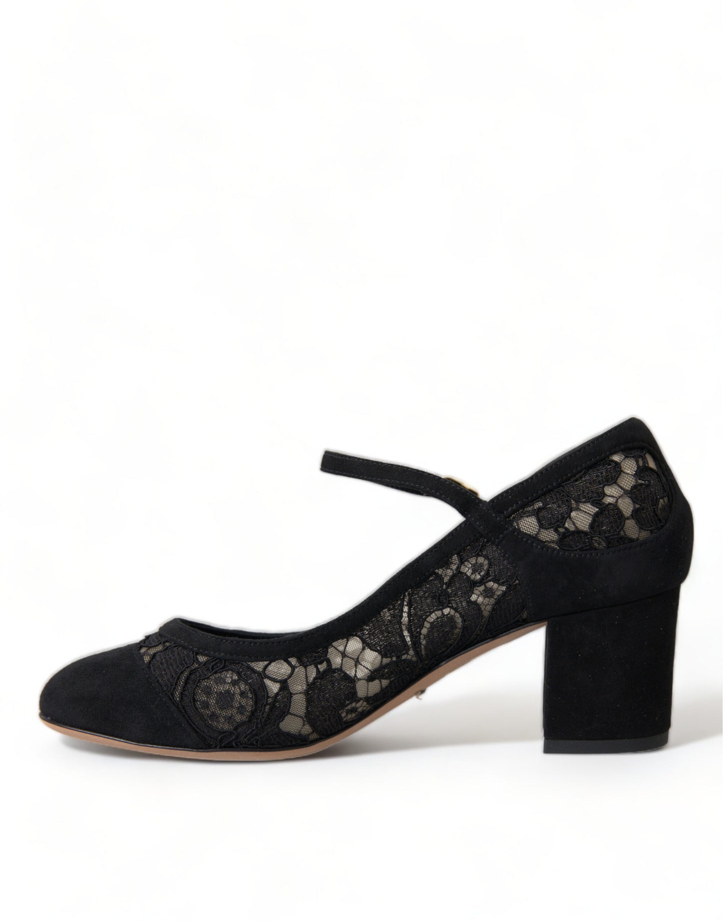 Dolce &amp; Gabbana Elegant Suede Mary Jane Heels with Point