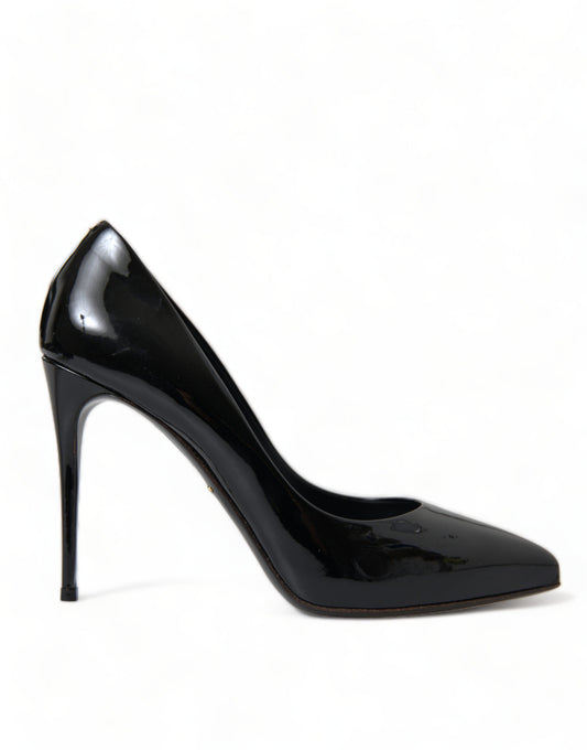 Dolce &amp; Gabbana Elegant black patent stiletto heels