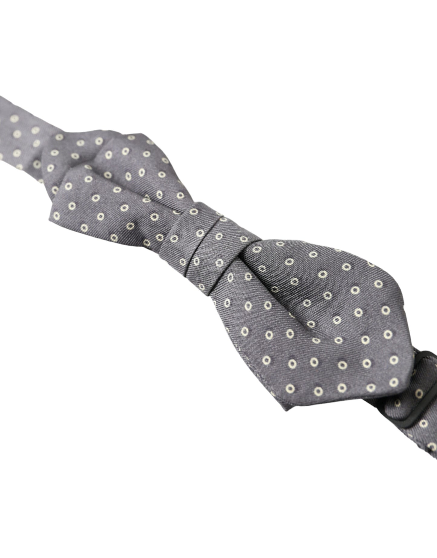 Dolce &amp; Gabbana Elegant silk bow tie with grey dots