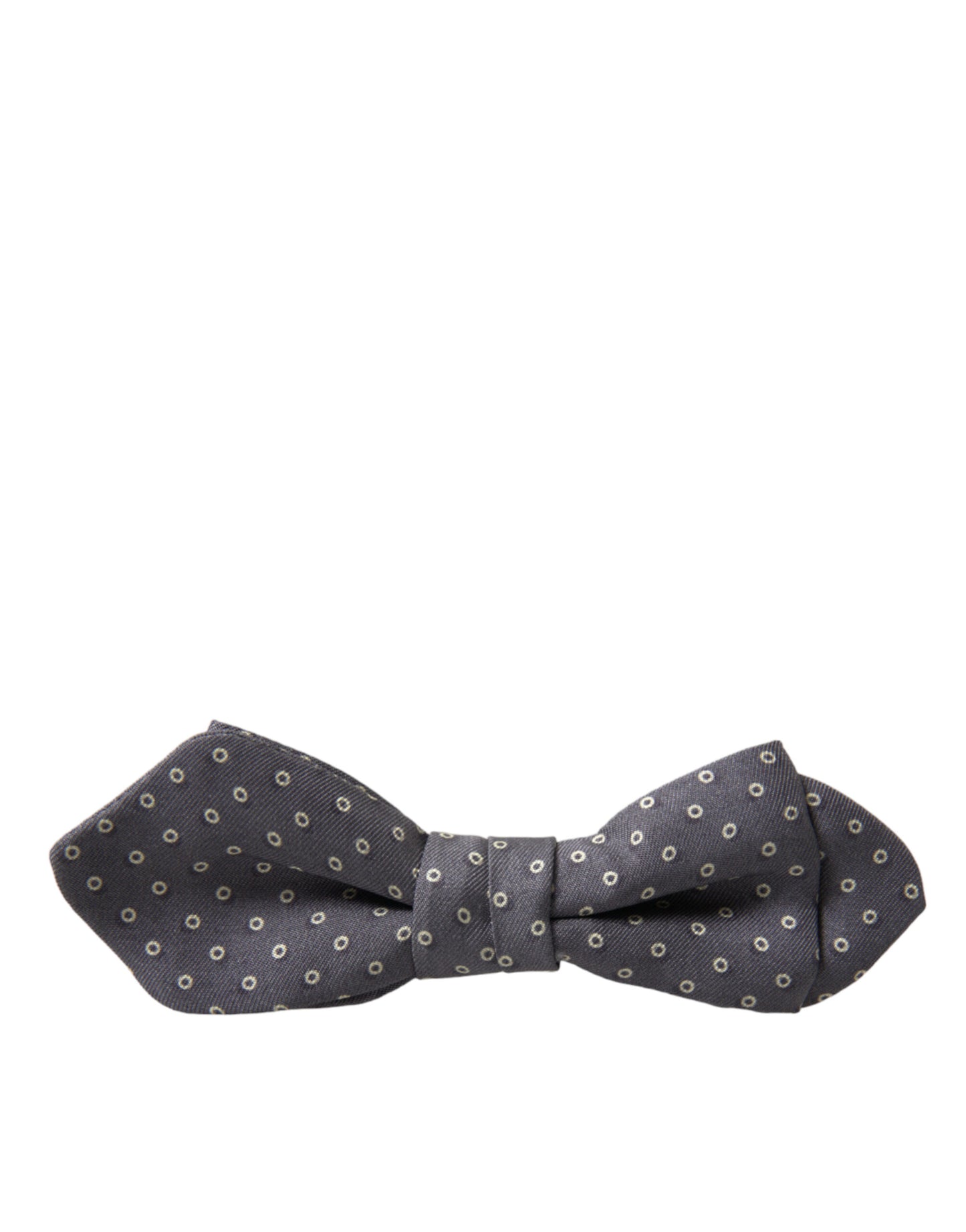 Dolce &amp; Gabbana Elegant silk bow tie with grey dots