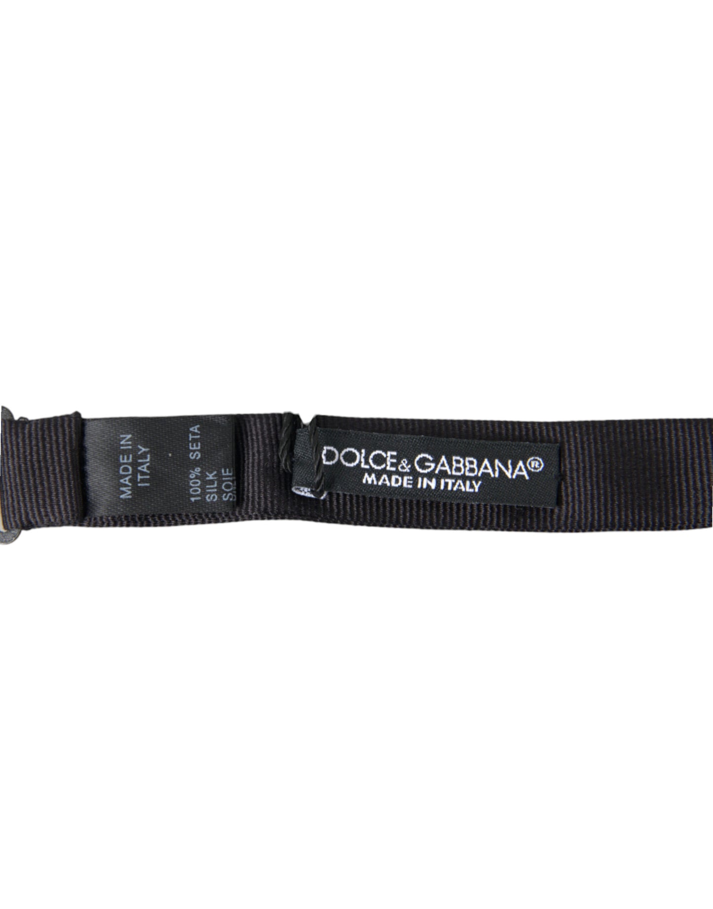 Dolce &amp; Gabbana Elegant black silk bow tie for sophisticated style