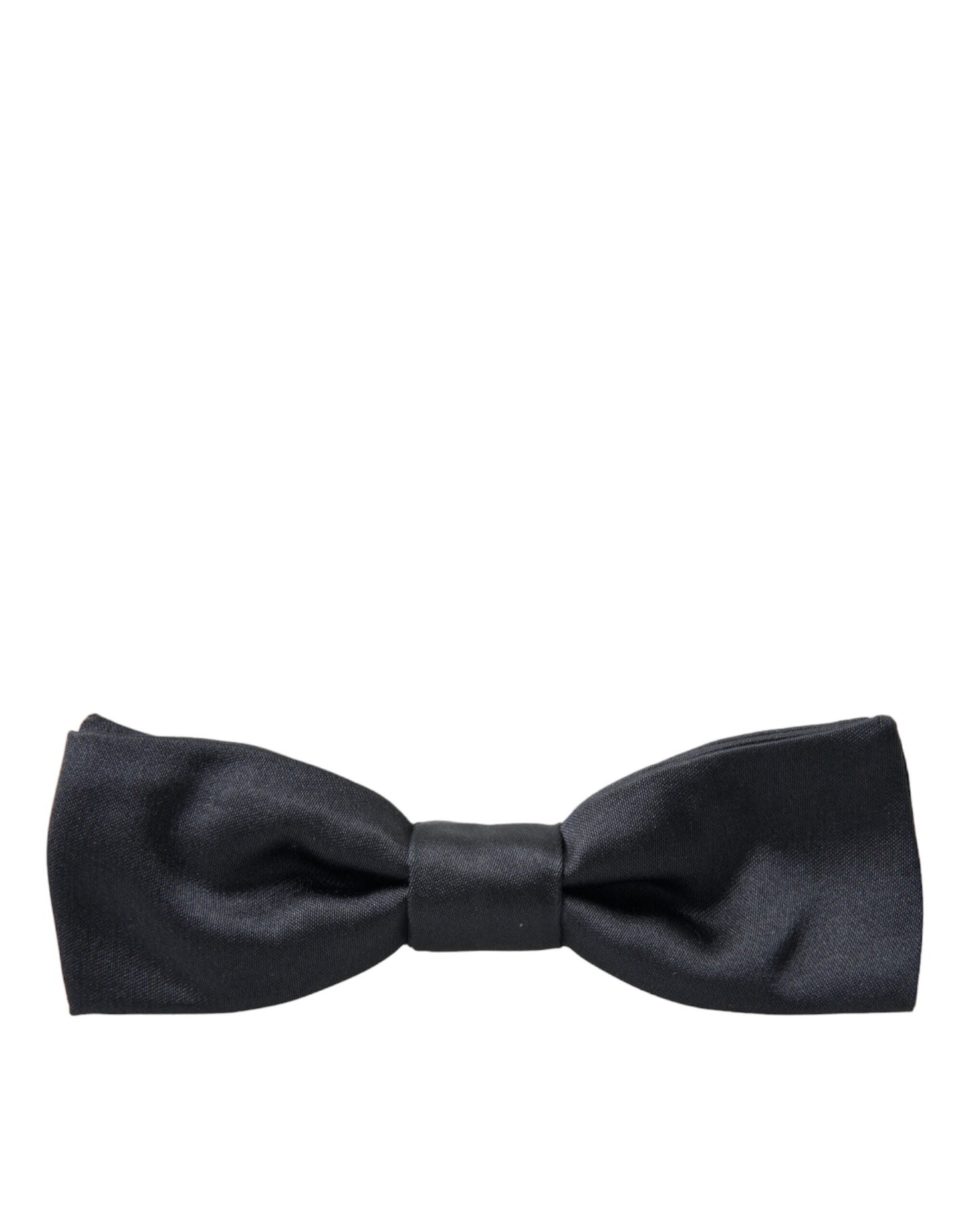 Dolce &amp; Gabbana Elegant anthracite gray silk bow tie