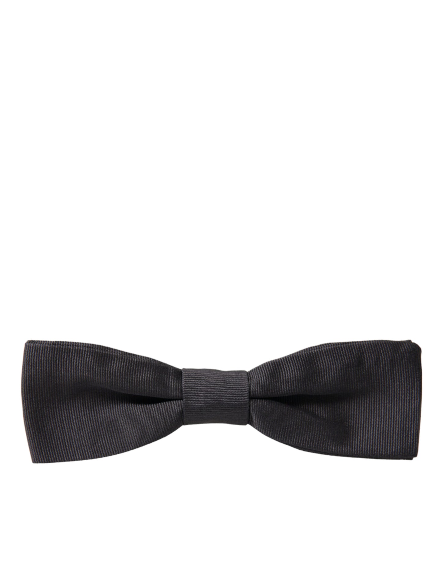 Dolce &amp; Gabbana Elegant dark grey silk bow tie