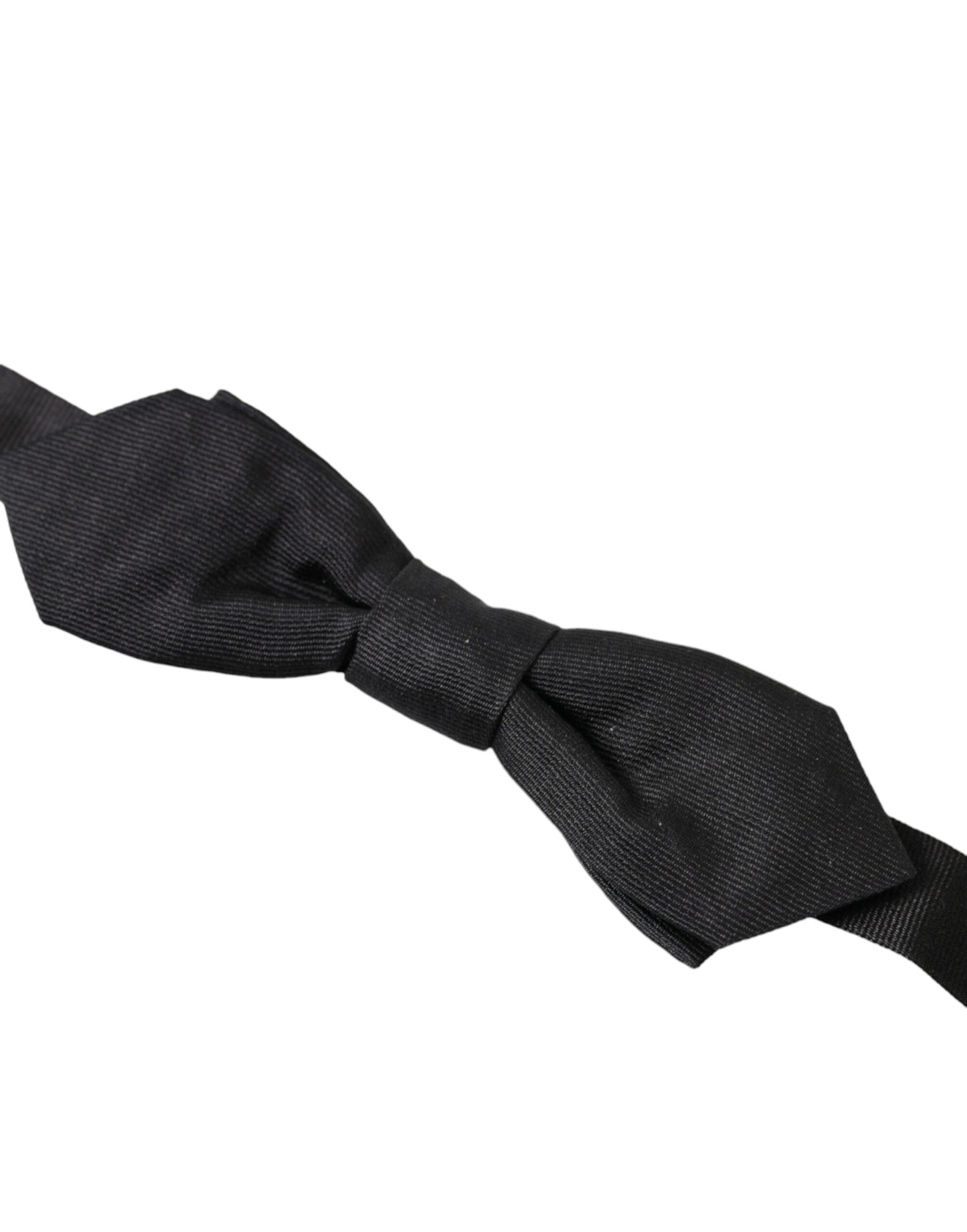 Dolce &amp; Gabbana Elegant Black Silk Bow Tie