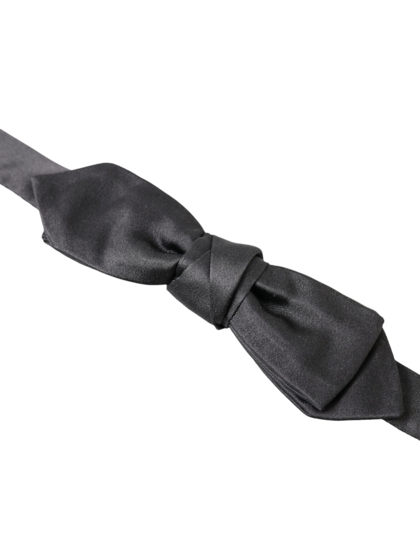 Dolce &amp; Gabbana Elegant Silk Bow Tie in Anthracite