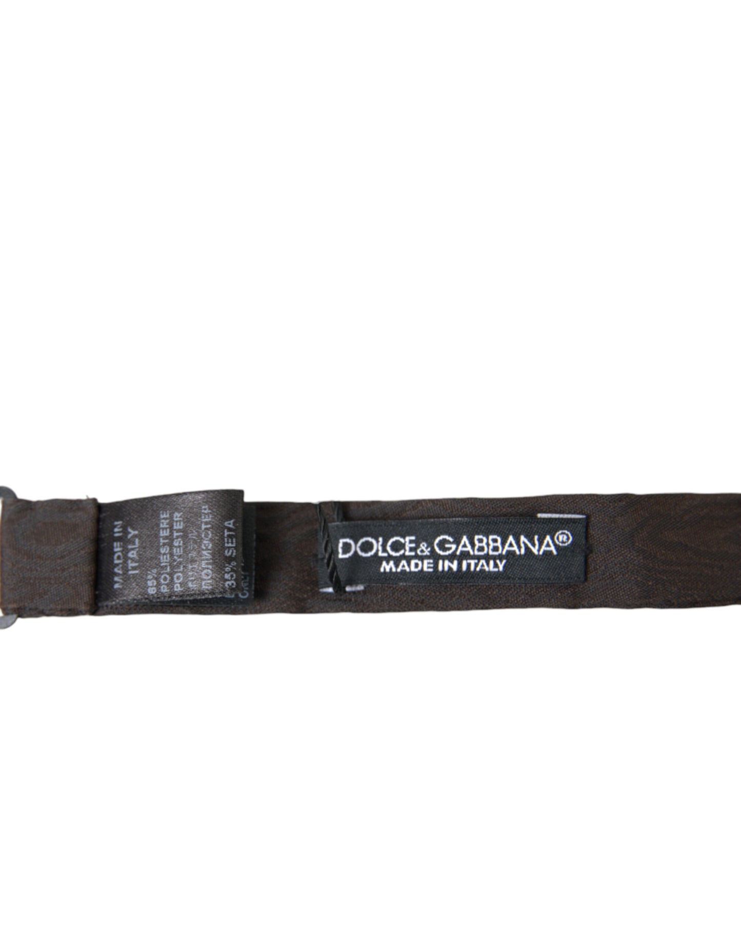 Dolce &amp; Gabbana Elegant bow tie made of brown silk blend