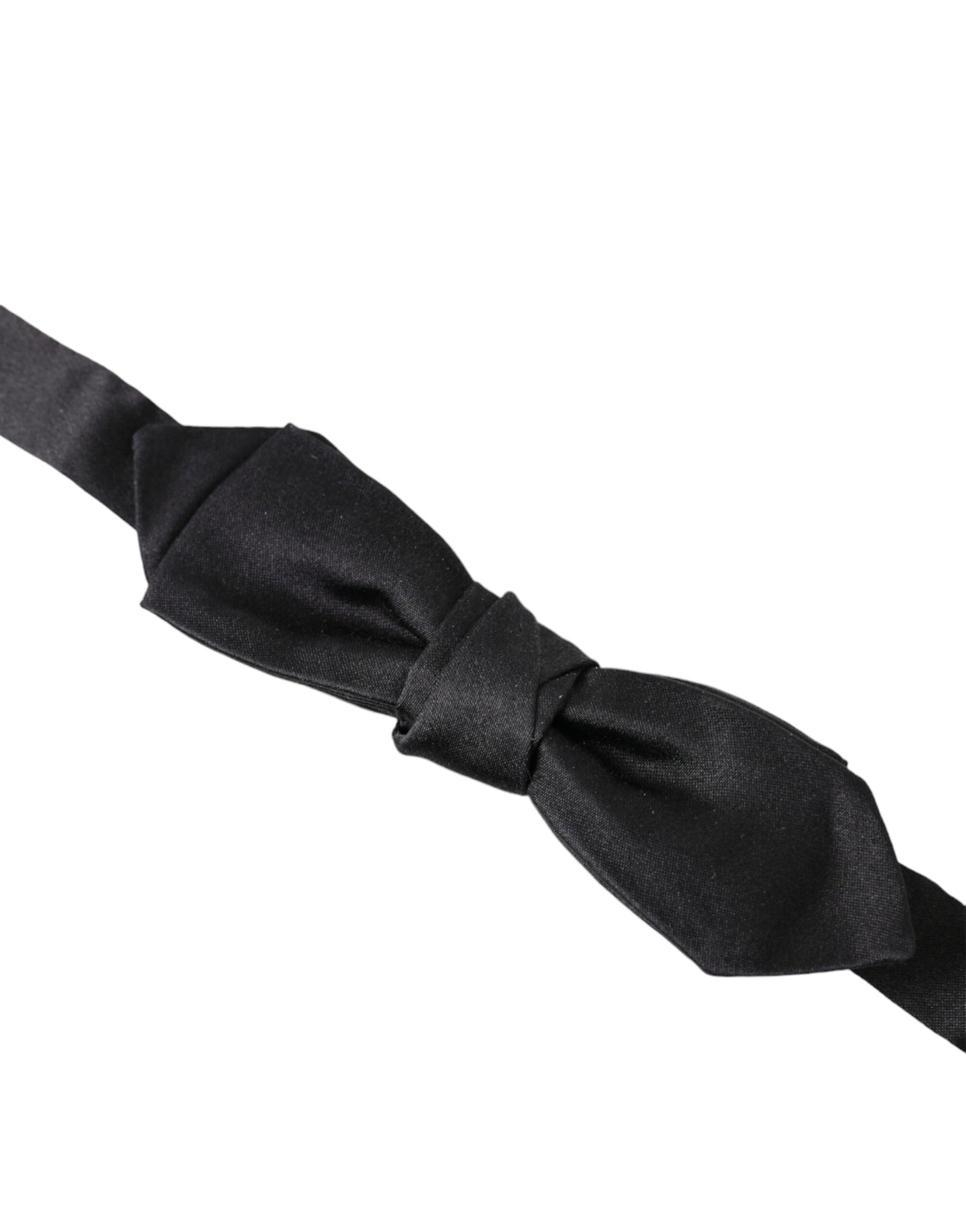 Dolce &amp; Gabbana Elegant black silk bow tie for gentleman